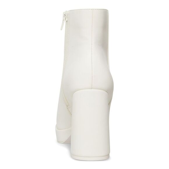 NWT MADDEN GIRL Womens White 1" Platform Activatte Toe Block Heel Booties 10 M - Picture 2 of 5